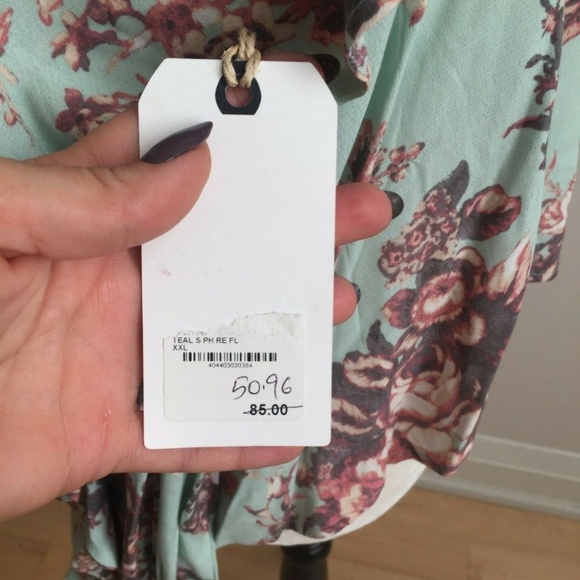 Leith cold shoulder top blouse ruffle BNWT - Picture 6 of 8